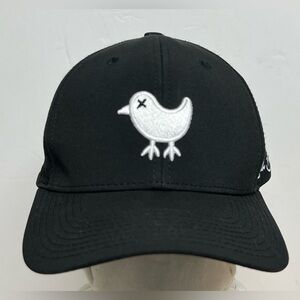 Bad Birdie Golf Hat, Black Cap & White Logo, Vented Mesh, Snapback ⛳